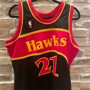 Atlanta Hawks #21 Dominique Wilkins 1986-87 Vintage Black Jersey